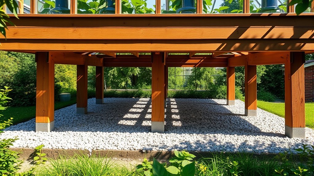 elevated stable greenhouse foundation