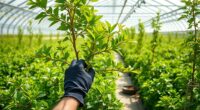 greenhouse plant pruning training