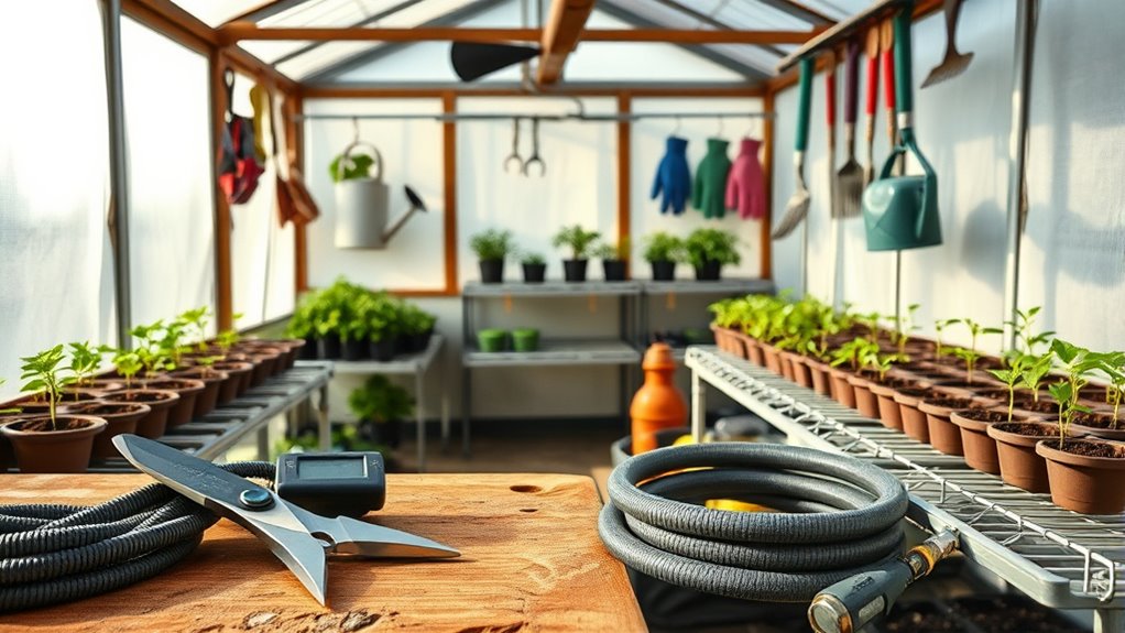 greenhouse setup essential tools
