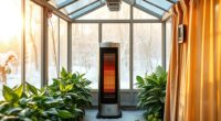 greenhouse winter heating setup