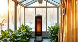 greenhouse winter heating setup