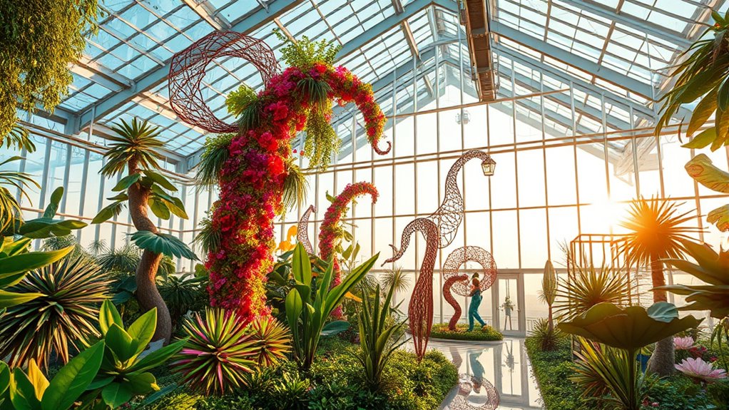 interactive community driven greenhouse art