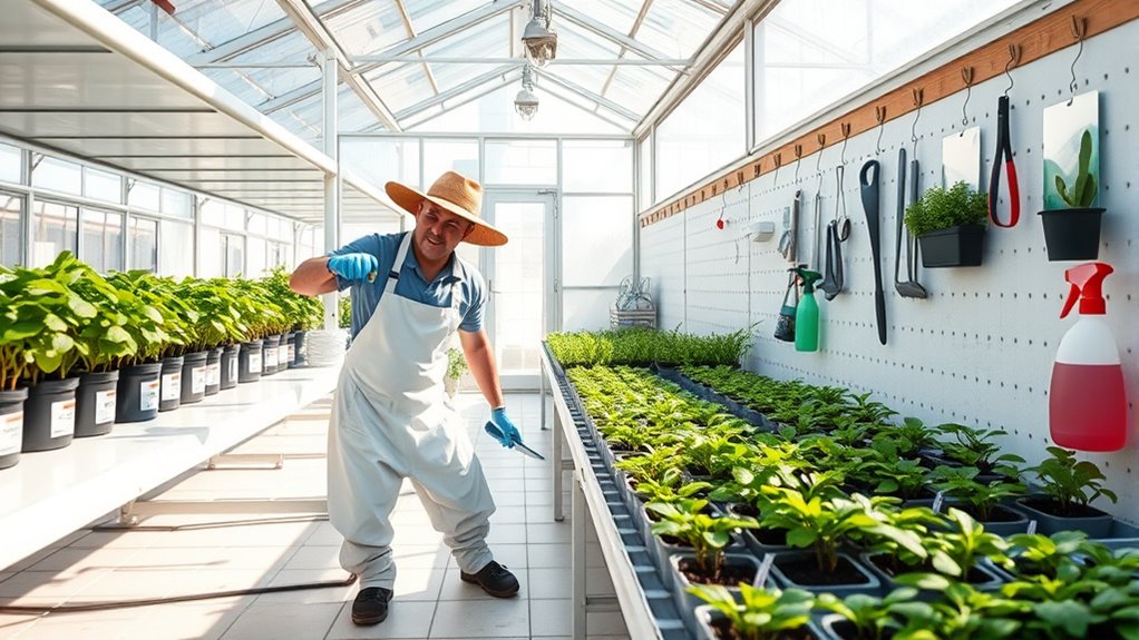 maintain clean organized grow areas