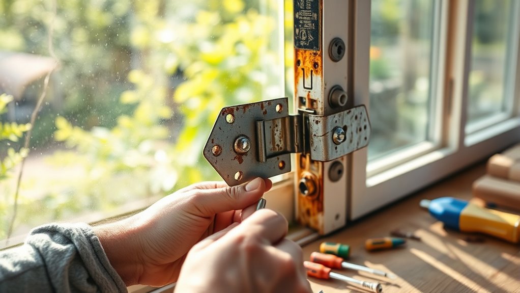 maintain hinge and latch integrity