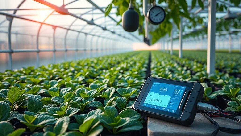 monitor greenhouse environmental conditions