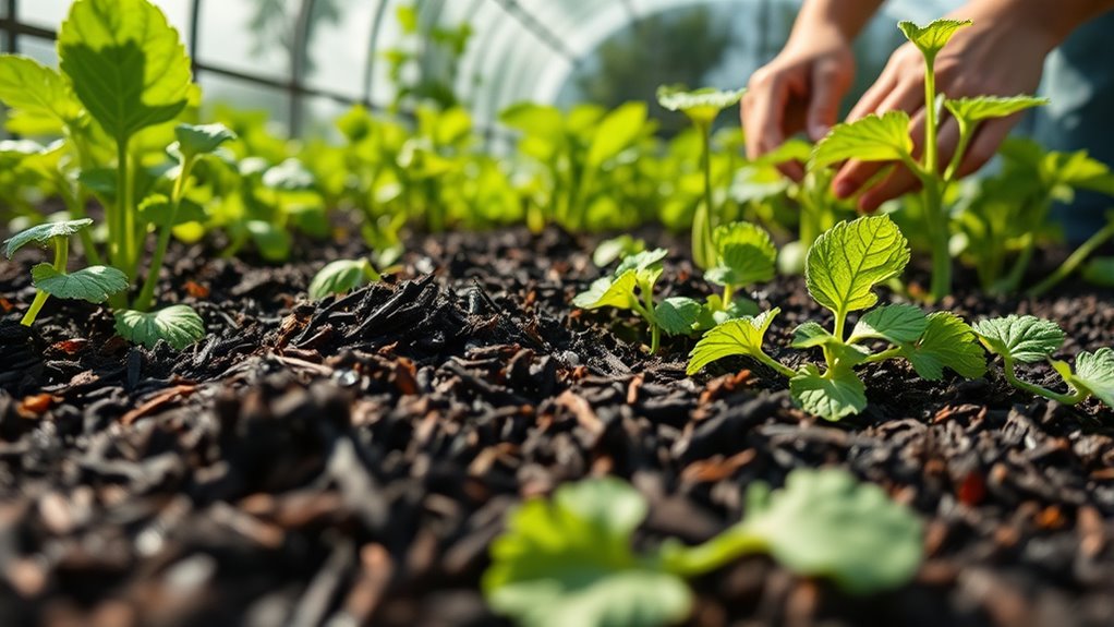 mulch layer conserves soil moisture