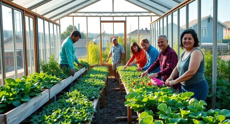 neighbors sharing gardening spaces