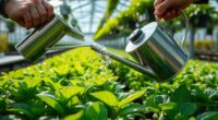 proper greenhouse plant watering