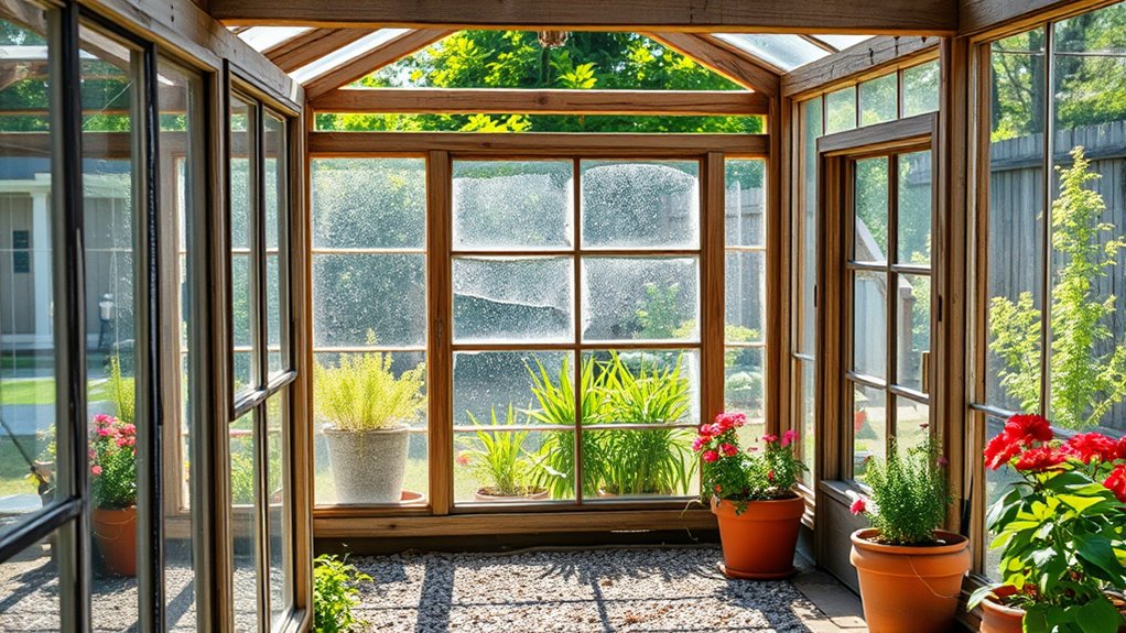 recycled windows for greenhouse