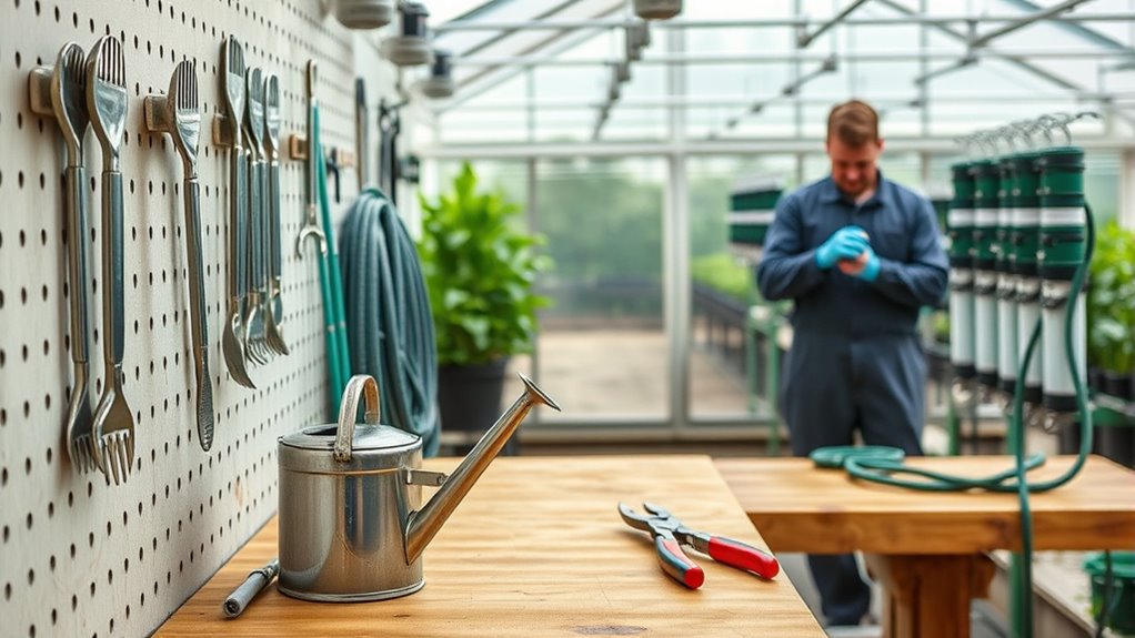 regular greenhouse maintenance schedule
