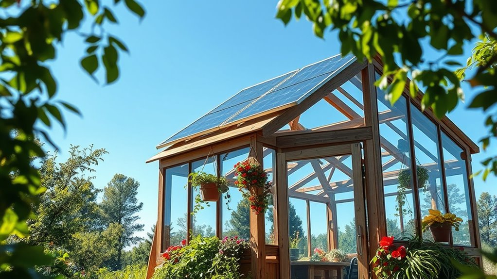 solar powered greenhouse ventilation