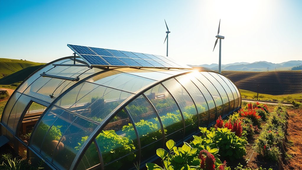 solar powered water efficient greenhouse