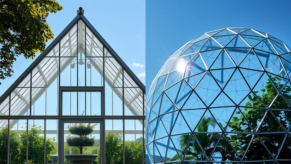 space efficient durable greenhouse designs