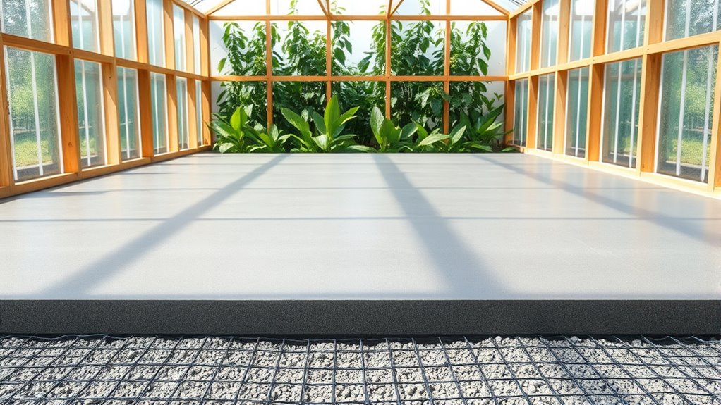 stable greenhouse concrete foundation