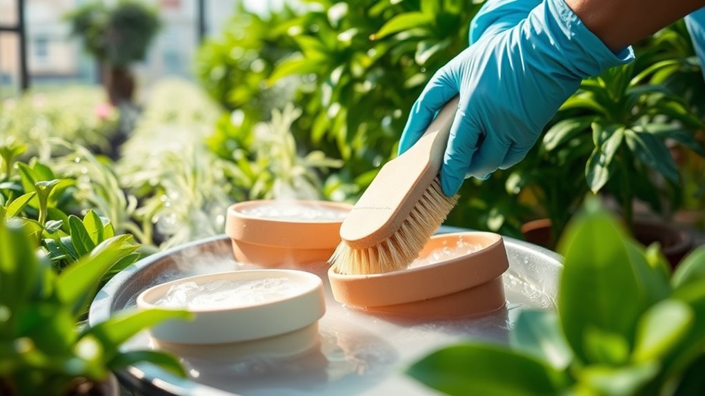 sterilize containers for plants