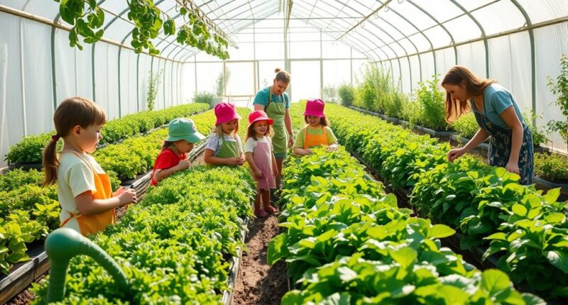 teaching kids sustainability via greenhouses