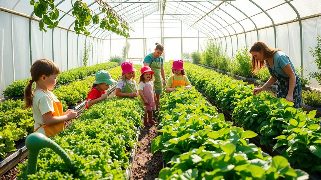 teaching kids sustainability via greenhouses