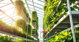 vertical greenhouse space optimization