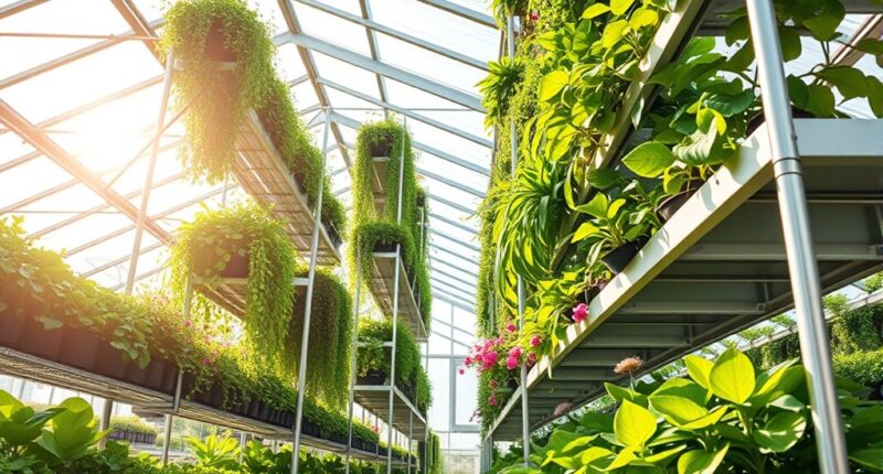 vertical greenhouse space optimization