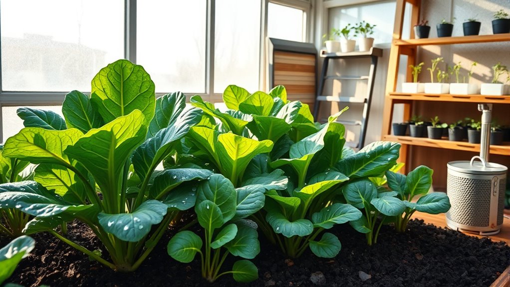 winter greens thrive outdoors