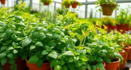 year round greenhouse herb cultivation
