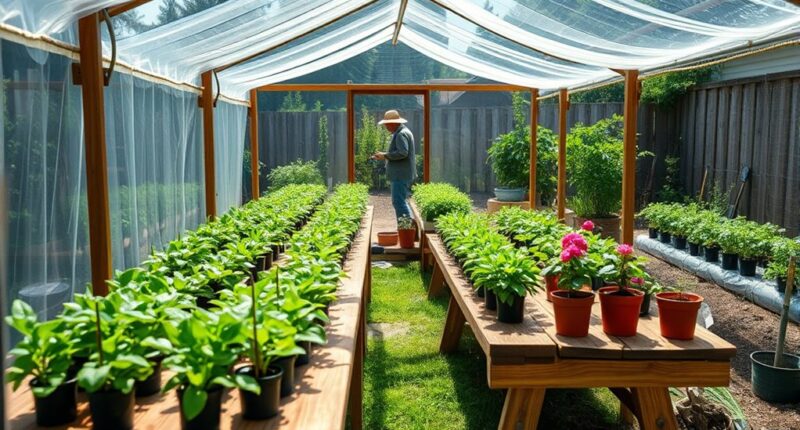 backyard diy greenhouse tips