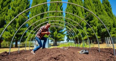 constructing a diy hoop house