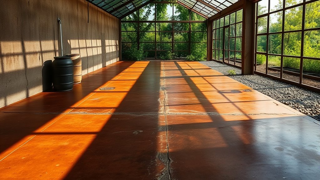 greenhouse floor thermal mass