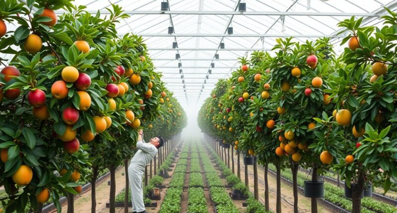 greenhouse fruit tree care