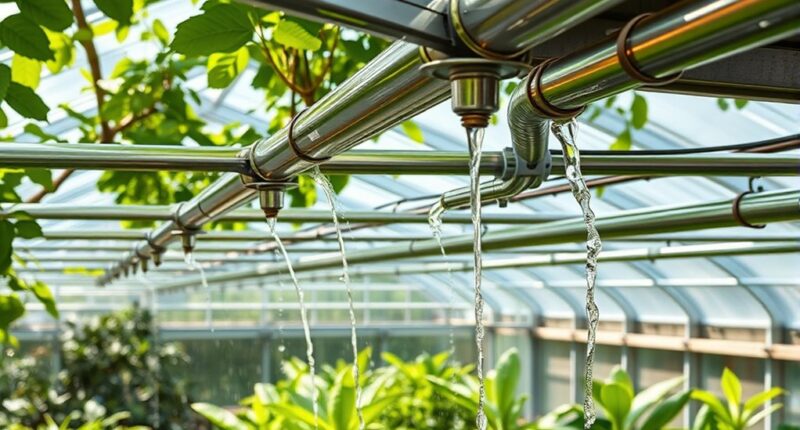 greenhouse rainwater gutter systems