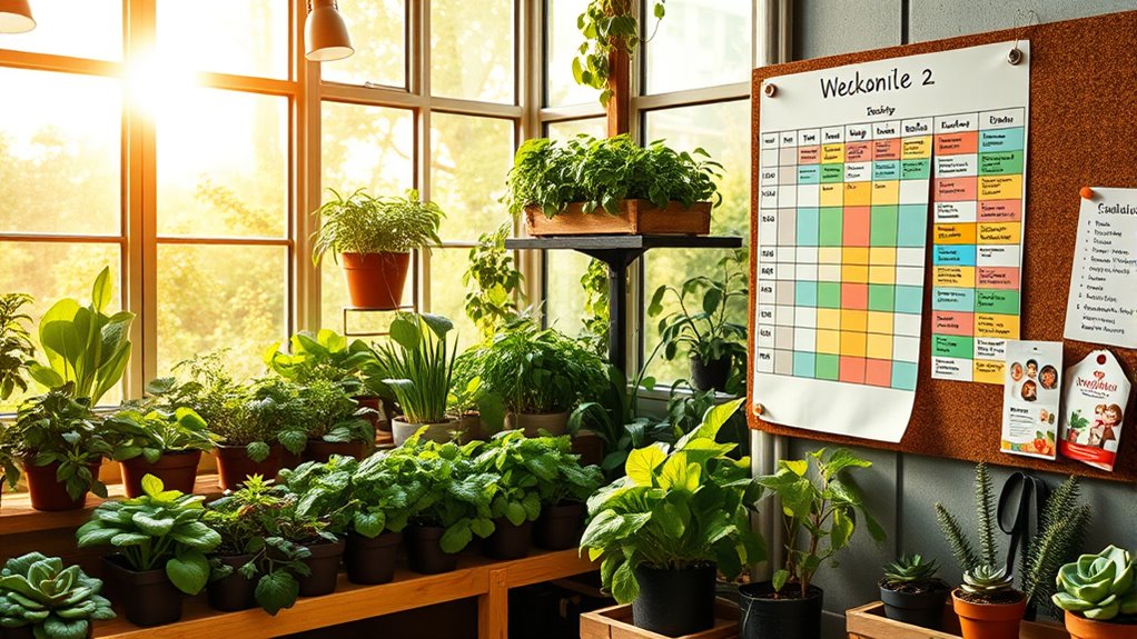greenhouse self sufficient living schedule