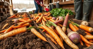 harvesting winter root crops