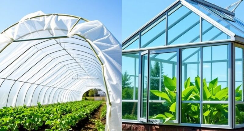 high tunnels vs greenhouses