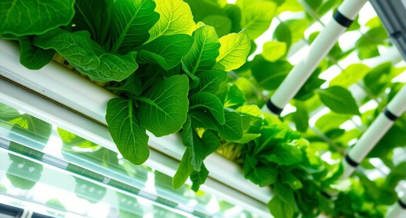 hydroponic leafy green cultivation