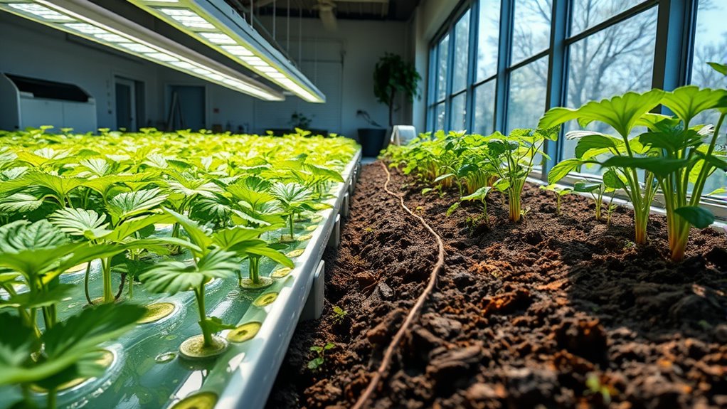 hydroponic versus soil growing
