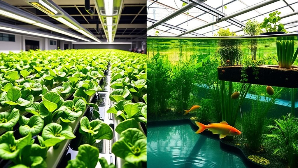 hydroponics vs aquaponics sustainability