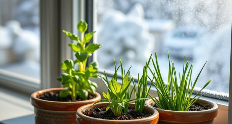 indoor winter herb gardening