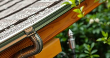 installing rainwater collection gutters