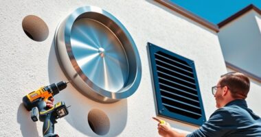 installing ventilation fans and louvers