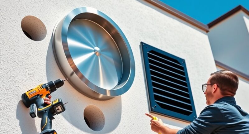 installing ventilation fans and louvers