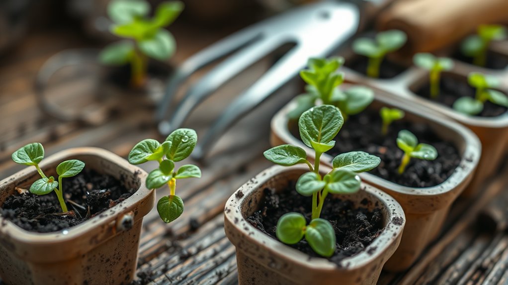 loosen soil prune roots