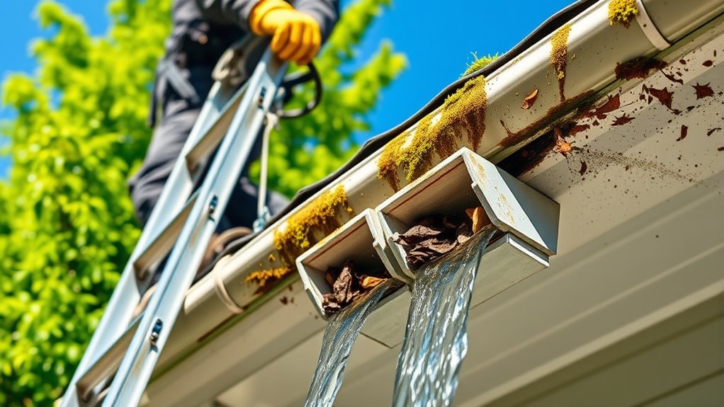 maintain gutters and downspouts