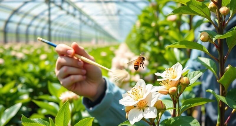 manual and natural pollination