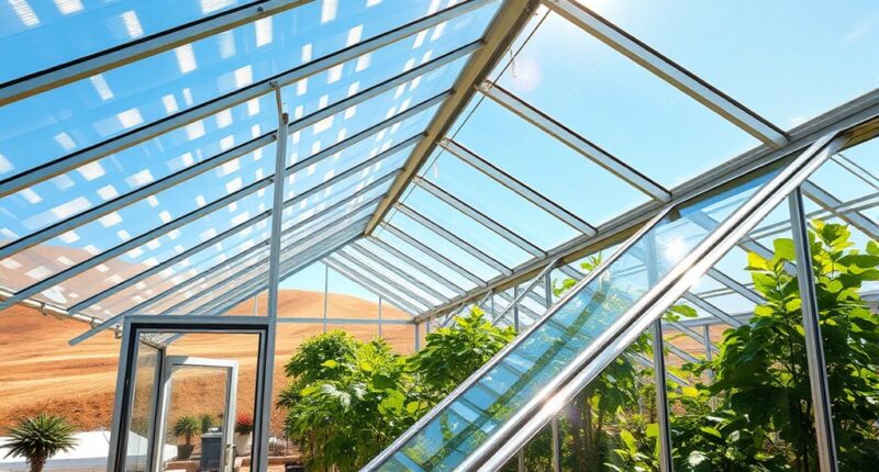 maximize greenhouse sunlight orientation