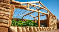 natural cob earthbag greenhouse