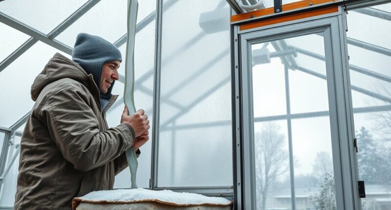 prepare greenhouse for winter