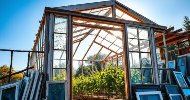 recycled windows greenhouse construction