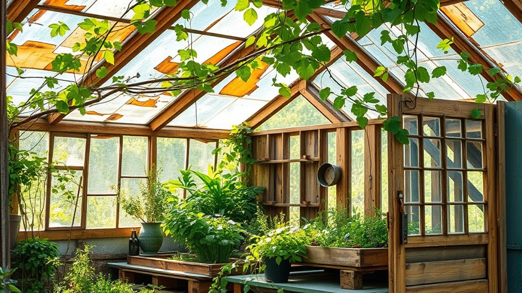 recycling materials for greenhouse