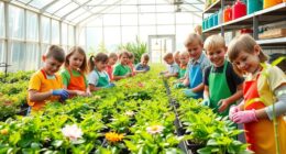 school greenhouse educational visit