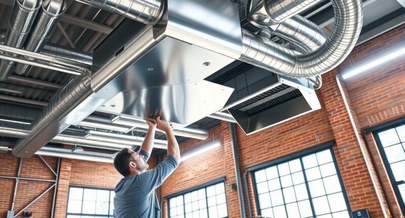 setting up ventilation system